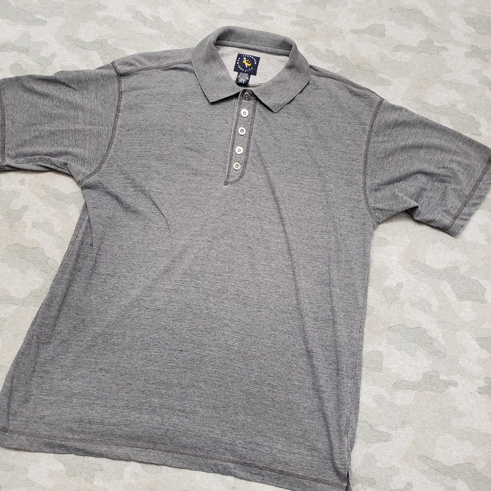 Ferruche Polo Shirt Mens Large Gray Short Sleeve Casual - Picture 2 of 10